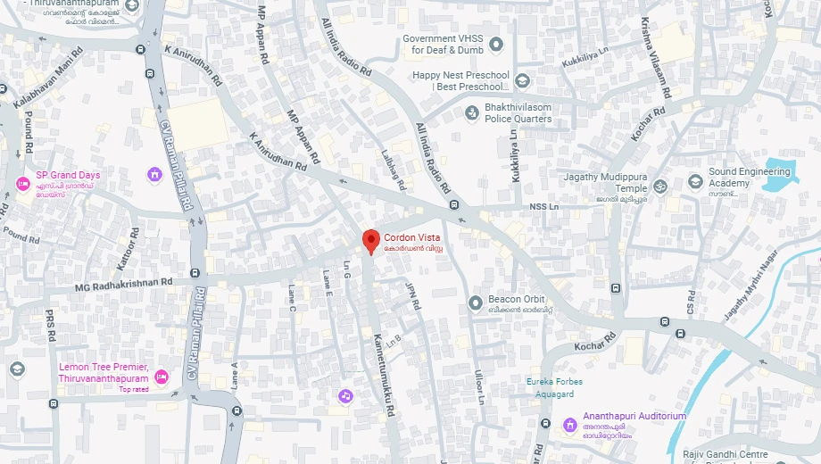 Location of Cordon Vista in Thycaud, Thiruvananthapuram - Image 424189