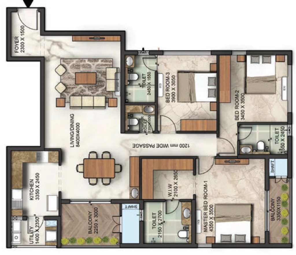 3 BHK Flat in Icloud Sultans Of Swing in Kowdiar, Thiruvananthapuram - Image 926802