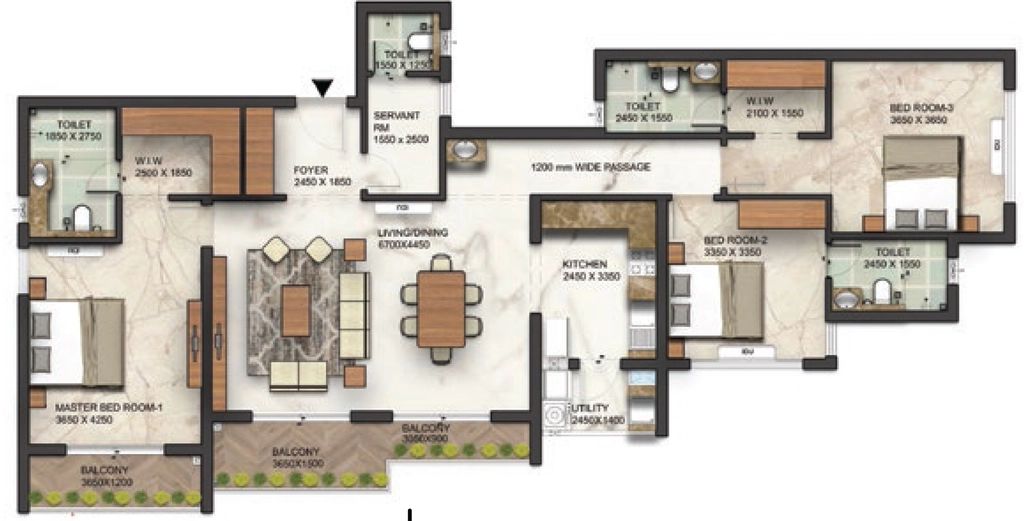 3 BHK Flat in Icloud Sultans Of Swing in Kowdiar, Thiruvananthapuram - Image 926803