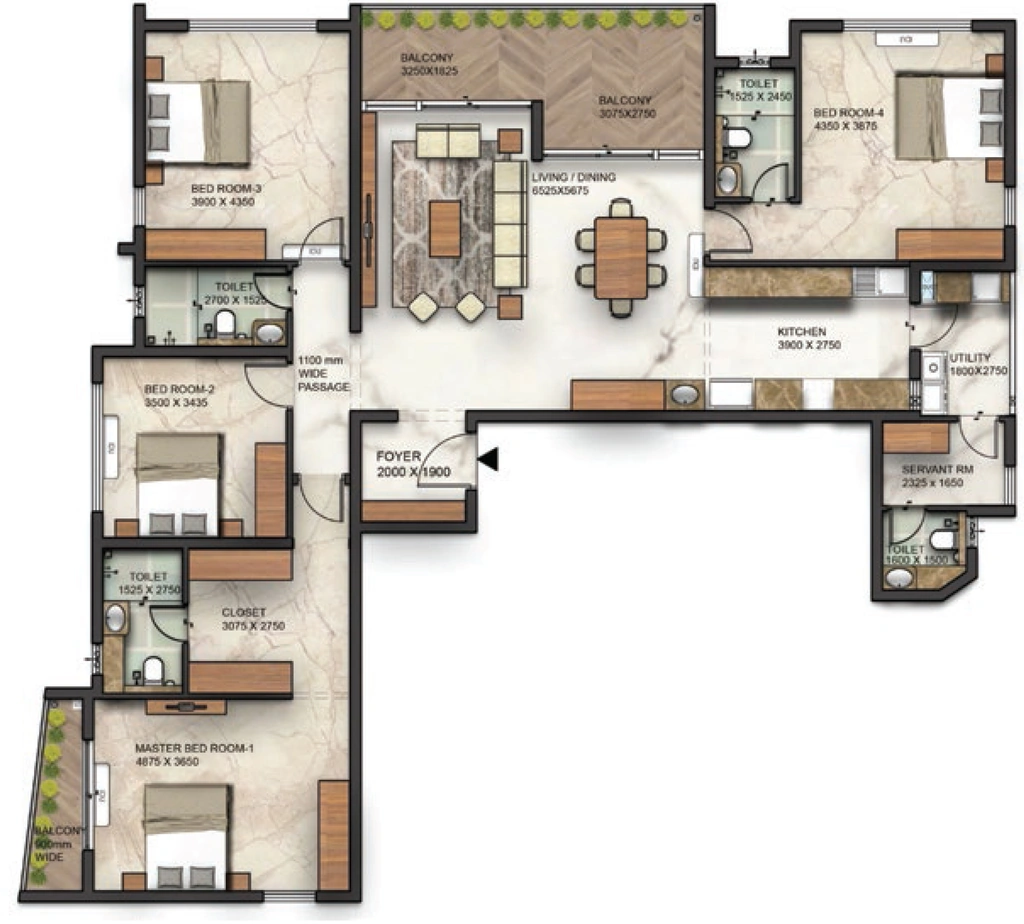 4 BHK Flat in Icloud Sultans Of Swing in Kowdiar, Thiruvananthapuram - Image 926806