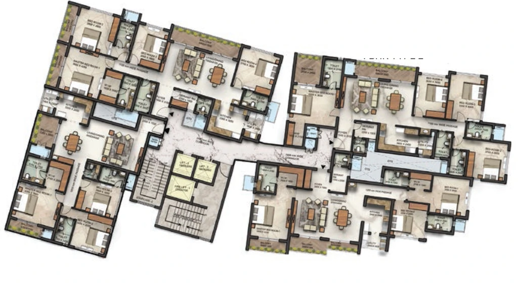 Floor Plan of Icloud Sultans Of Swing in Kowdiar, Thiruvananthapuram - Image 424213