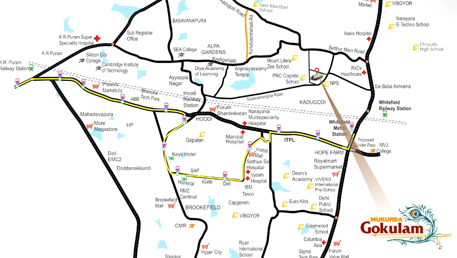 Location of Mukunda Gokulam in Krishnarajapuram, Bangalore - Image 424228
