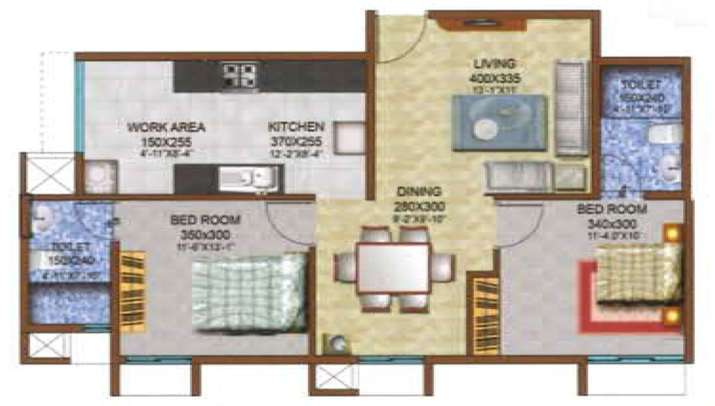 2 BHK Flat in Oceanus Sunshine in Kazhakootam, Thiruvananthapuram - Image 926842