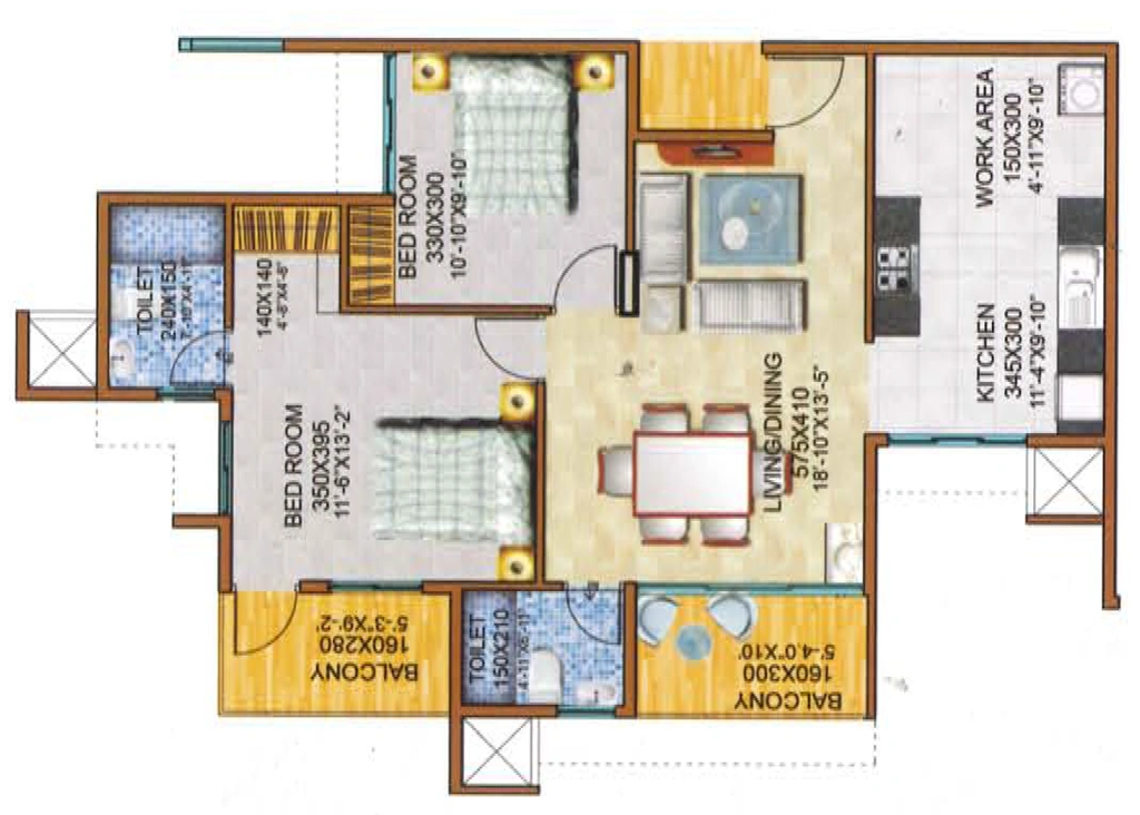2 BHK Flat in Oceanus Sunshine in Kazhakootam, Thiruvananthapuram - Image 926843