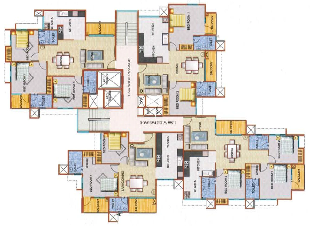Floor Plan of Oceanus Sunshine in Kazhakootam, Thiruvananthapuram - Image 424293