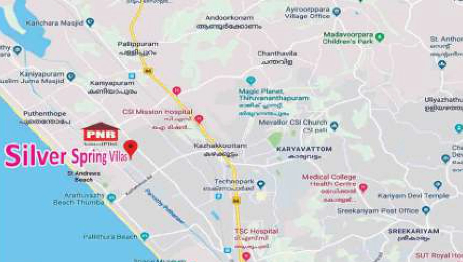 Location of PNR Silver Spring in Kazhakootam, Thiruvananthapuram - Image 424279