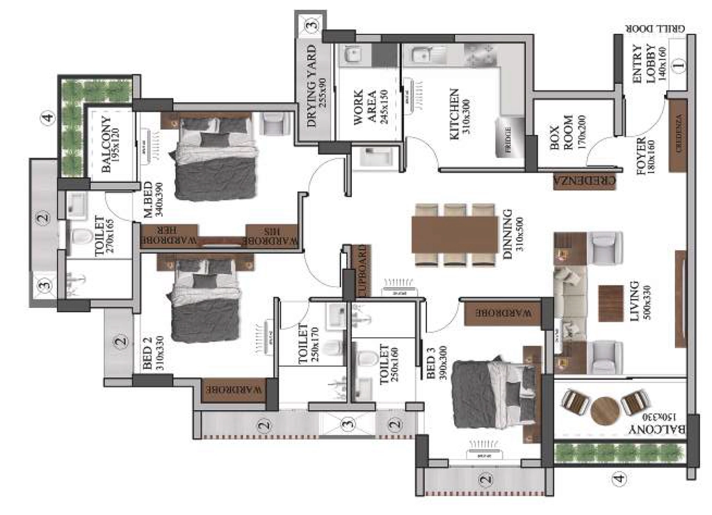 3 BHK Flat in SFS Sky Garden in Peroorkada, Thiruvananthapuram - Image 926822
