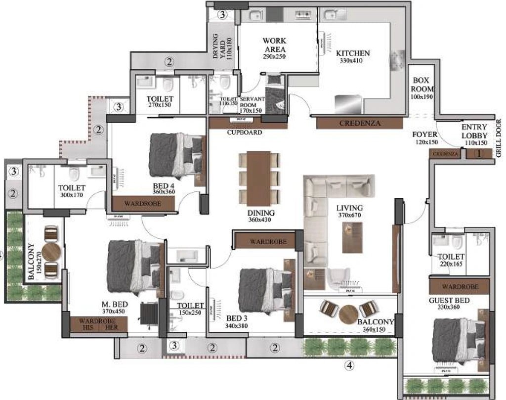 4 BHK Flat in SFS Sky Garden in Peroorkada, Thiruvananthapuram - Image 926824