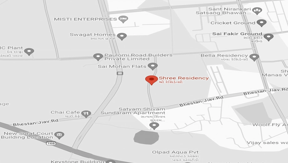 Location of Shree Residency in Bhestan, Surat - Image 424302