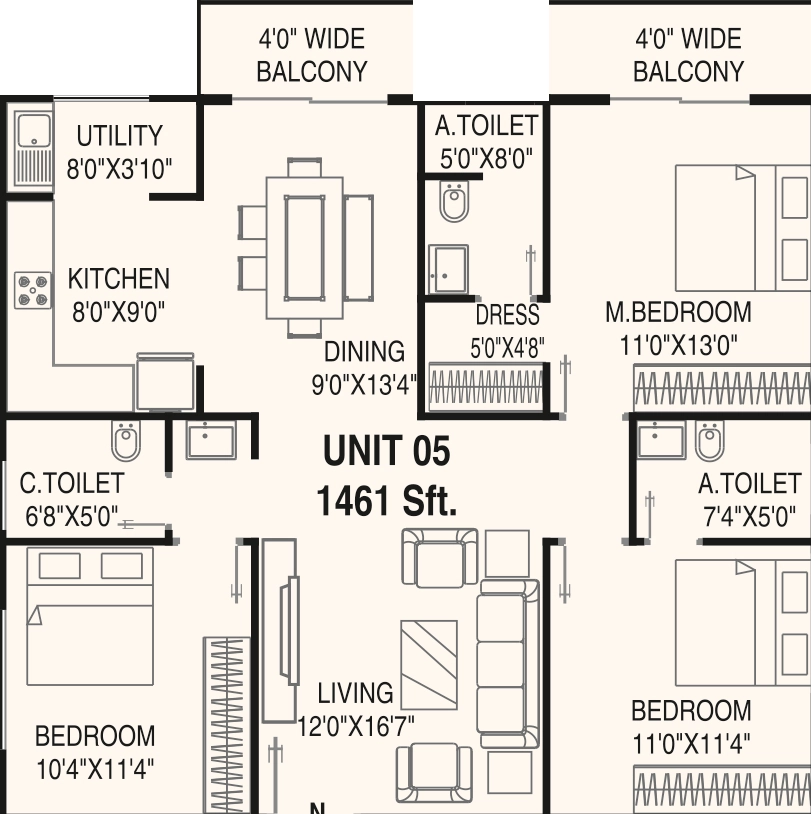 3 BHK Flat in Aditya Raaga in Begur, Bangalore - Image 926853
