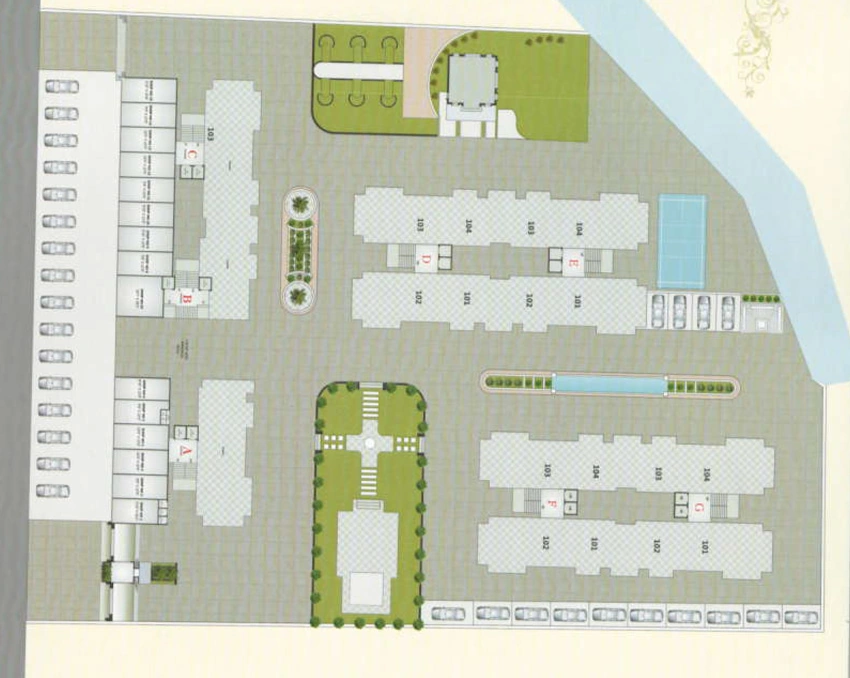 Master Plan of Himmatbhai Varday Heights in Godadara, Surat - Image 424332