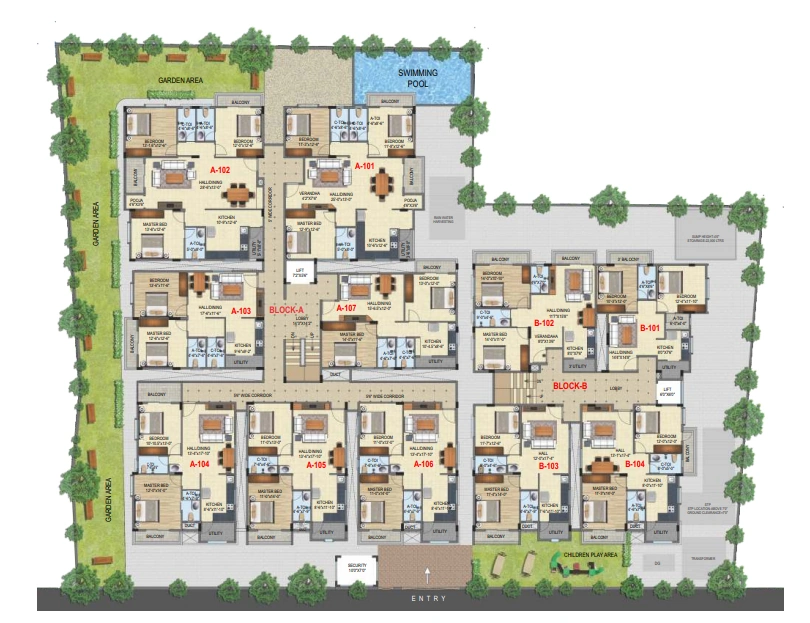 Master Plan of Laksh Royal Manor in Magadi Road, Bangalore - Image 424368