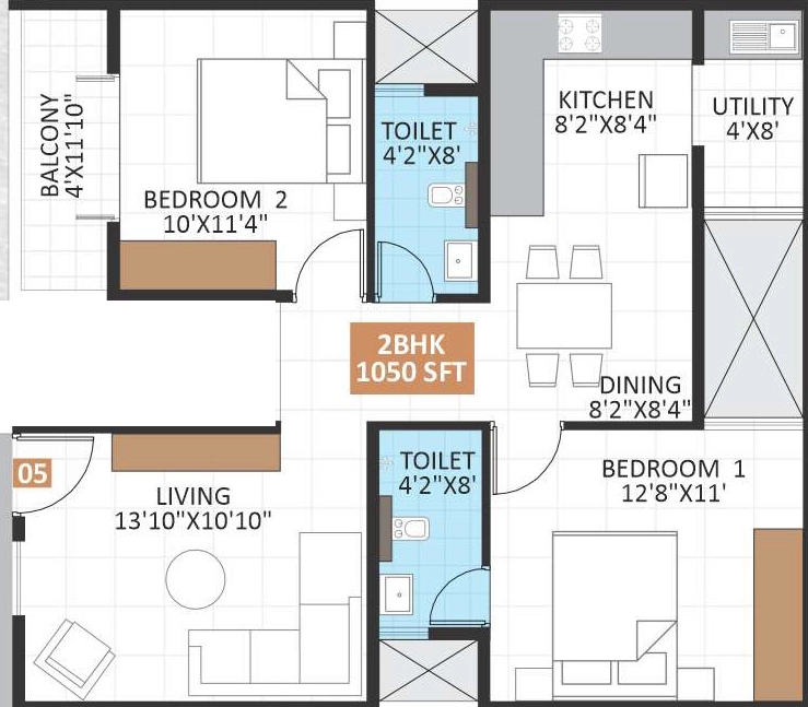 2 BHK Flat in JP Jasmine in Hoskote, Bangalore - Image 926879