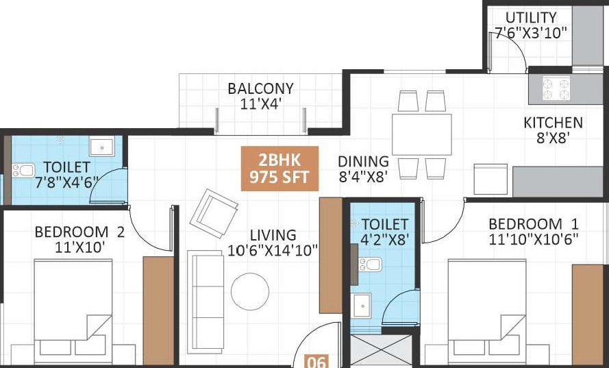 2 BHK Flat in JP Jasmine in Hoskote, Bangalore - Image 926878