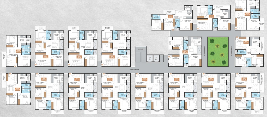 Floor Plan of JP Jasmine in Hoskote, Bangalore - Image 424378