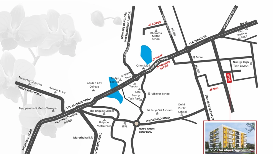 Location of JP Orchid in Hoskote, Bangalore - Image 424382