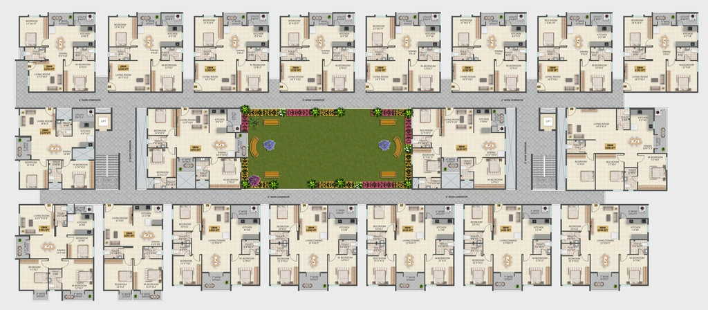 Floor Plan of JP Lavender in Hoskote, Bangalore - Image 424393