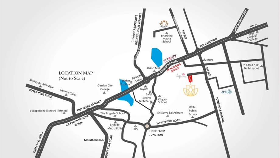 Location of JP Lavender in Hoskote, Bangalore - Image 424391