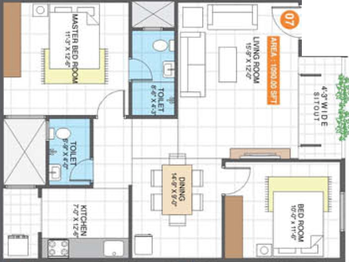 2 BHK Flat in JP Tulips in Hoskote, Bangalore - Image 926892