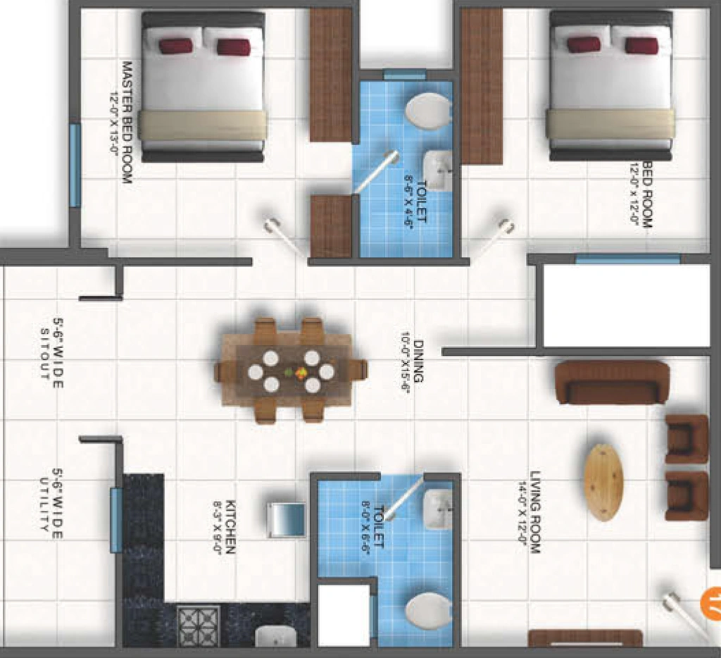 2 BHK Flat in JP Tulips in Hoskote, Bangalore - Image 926895