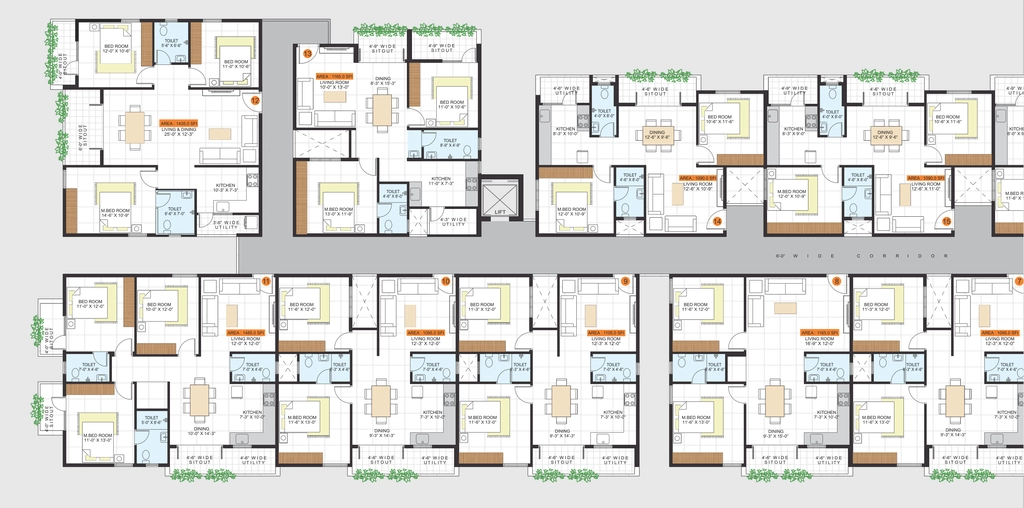 Floor Plan of JP Lotus in Hoskote, Bangalore - Image 424416