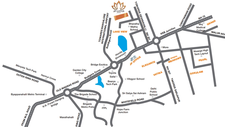 Location of JP Lotus in Hoskote, Bangalore - Image 424415