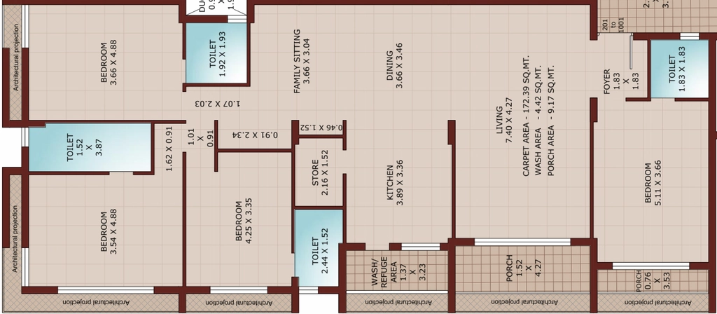 4 BHK Flat in Tulsi Platina in Mavdi, Rajkot - Image 926904