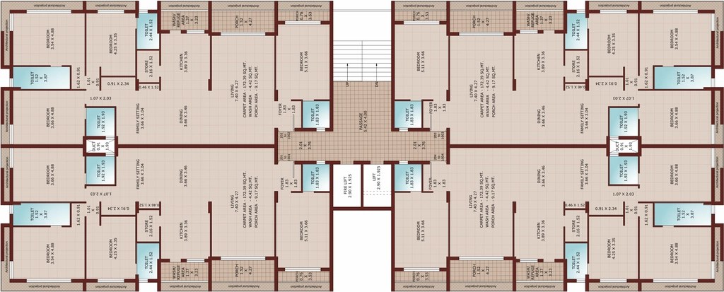 Floor Plan of Tulsi Platina in Mavdi, Rajkot - Image 424422