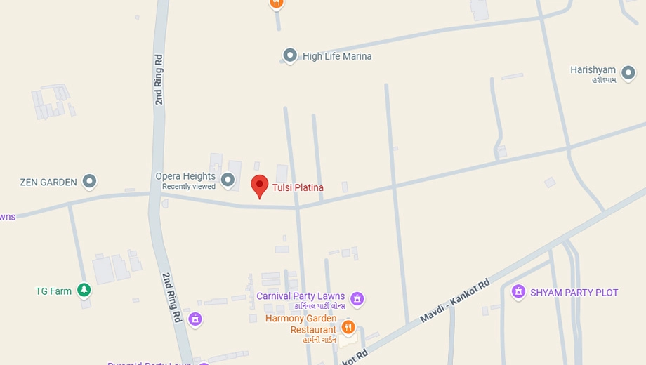 Location of Tulsi Platina in Mavdi, Rajkot - Image 424420