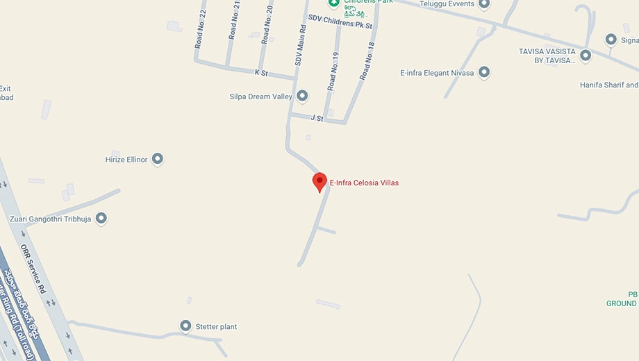 Location of E infra Celosia in Kollur, Hyderabad - Image 424431