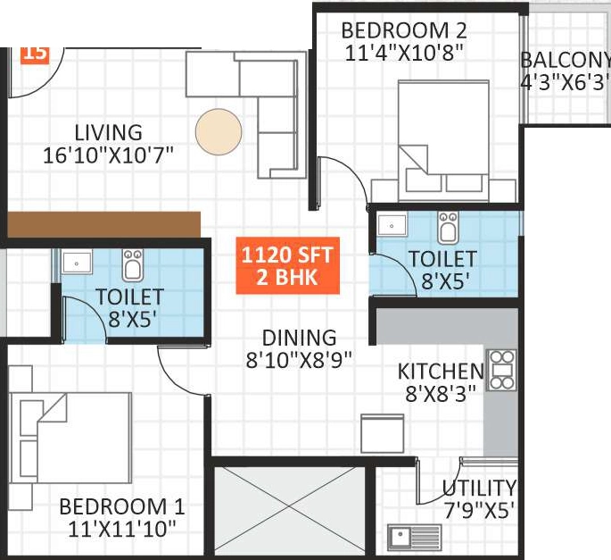 2 BHK Flat in JP Hibiscus in Hoskote, Bangalore - Image 926918