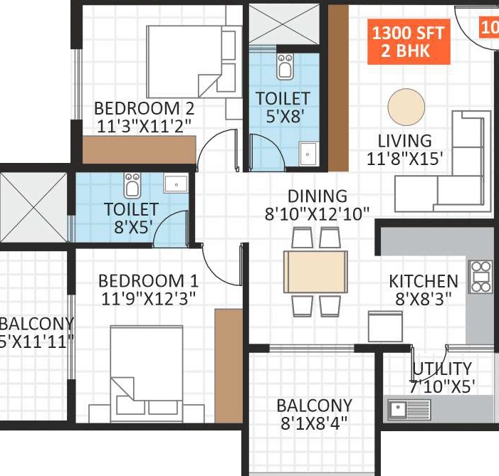 2 BHK Flat in JP Hibiscus in Hoskote, Bangalore - Image 926920