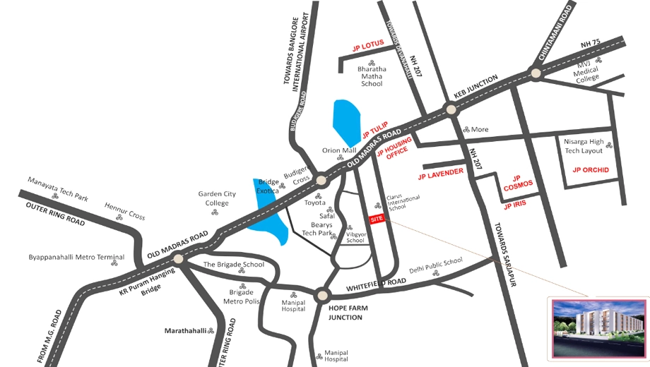 Location of JP Hibiscus in Hoskote, Bangalore - Image 424460