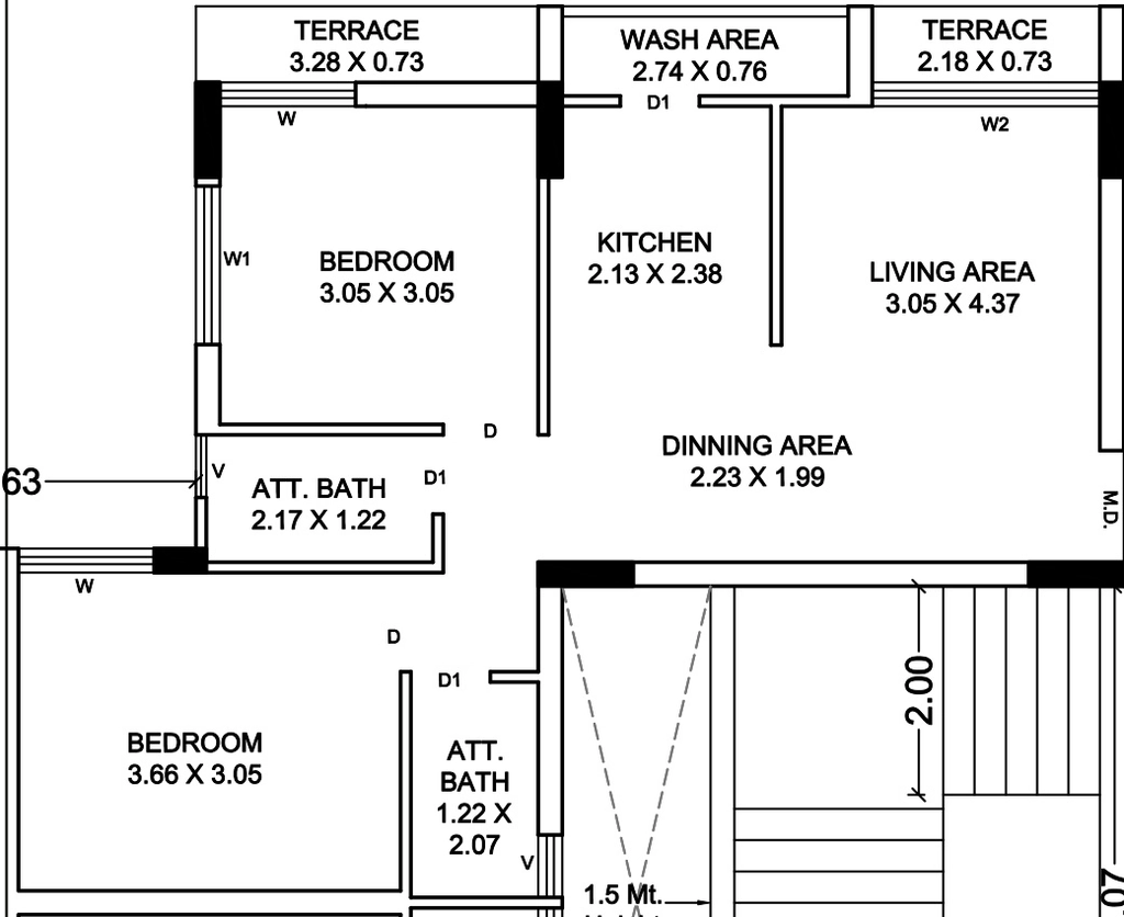 2 BHK Flat in Vastu Shilp in Mavdi, Rajkot - Image 926908