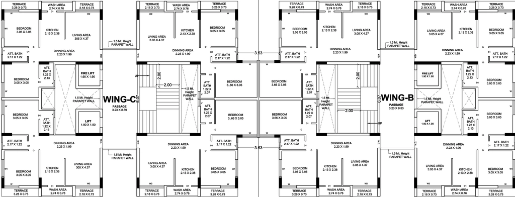 Floor Plan of Vastu Shilp in Mavdi, Rajkot - Image 424459