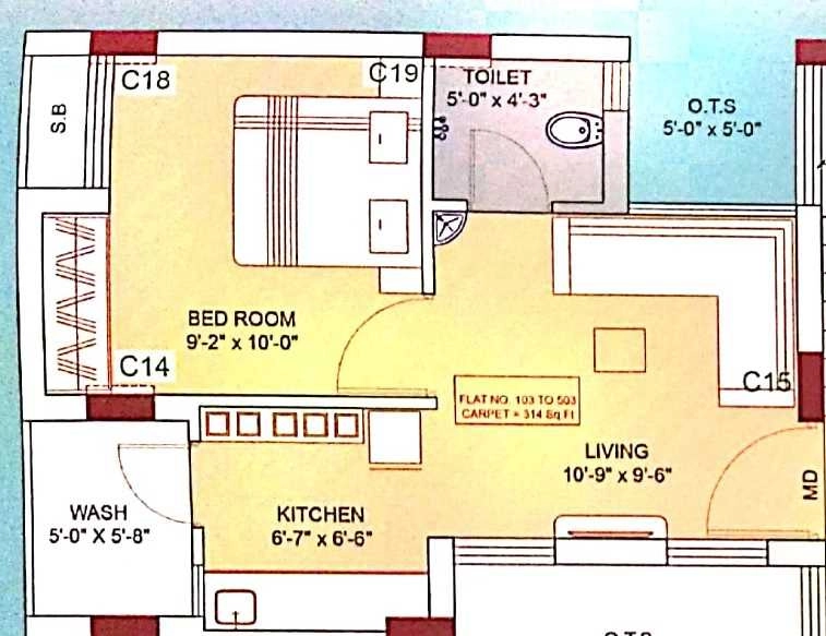 1 BHK Flat in Vision Krishna Square 4 in Mavdi, Rajkot - Image 926909