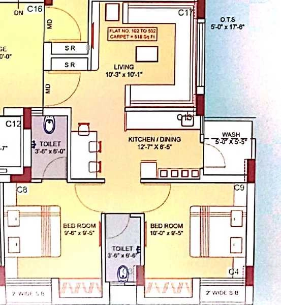 2 BHK Flat in Vision Krishna Square 4 in Mavdi, Rajkot - Image 926910
