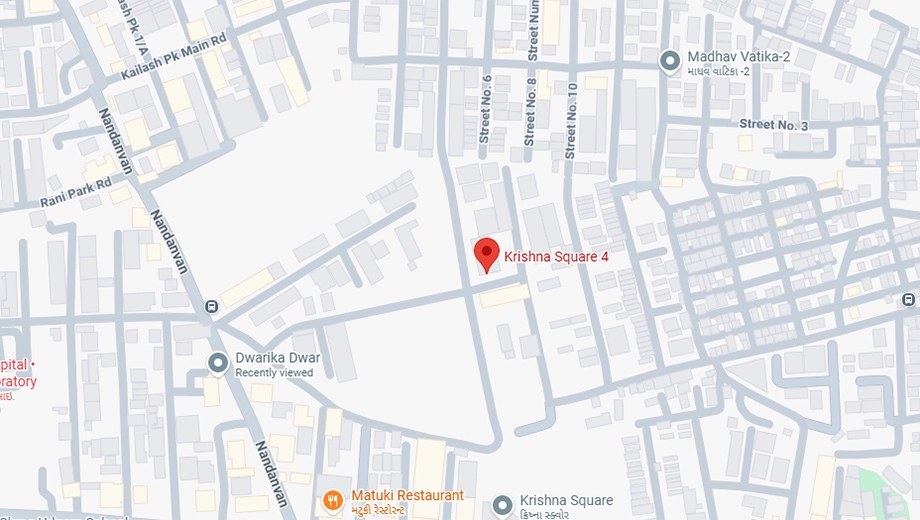 Location of Vision Krishna Square 4 in Mavdi, Rajkot - Image 424467