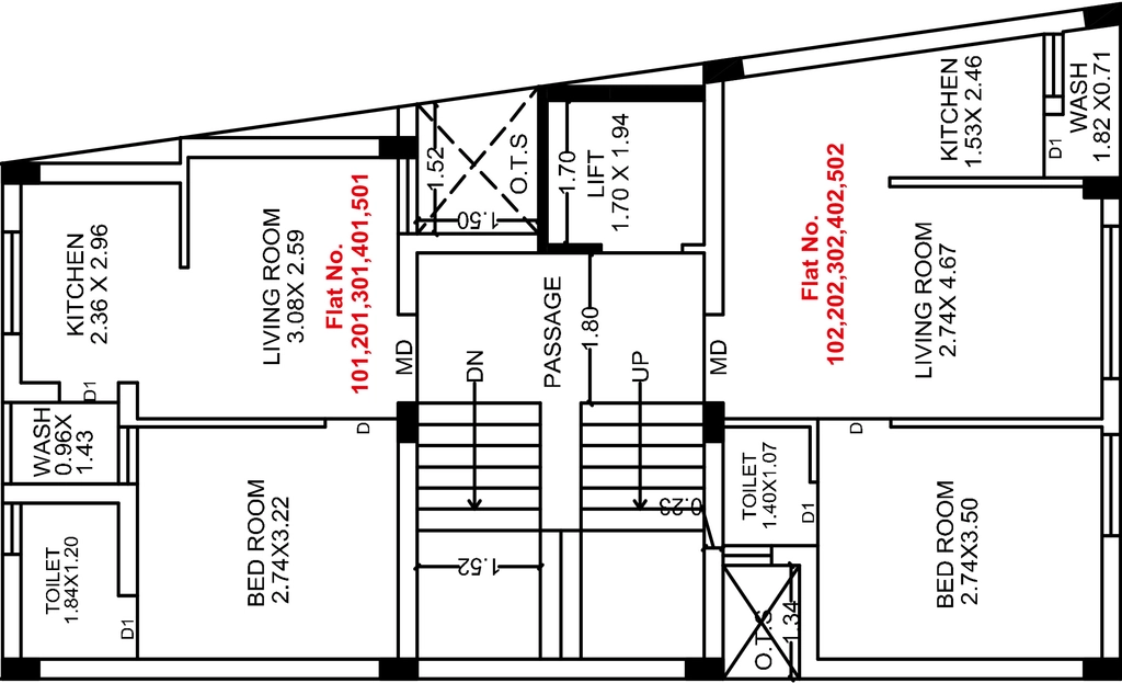 Floor Plan of Ashishbhai Vraj Vihar in Mavdi, Rajkot - Image 424485