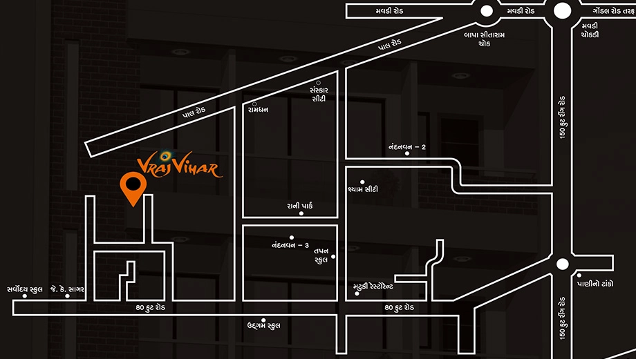 Location of Ashishbhai Vraj Vihar in Mavdi, Rajkot - Image 424484