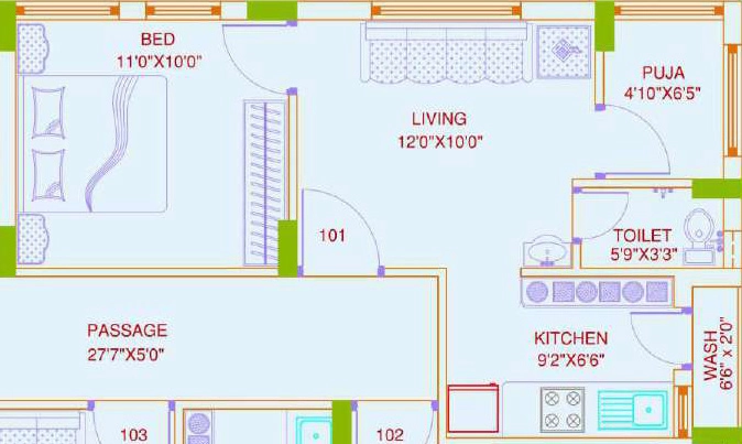 1 BHK Flat in Vrajbhumi Avenue in Mavdi, Rajkot - Image 926927