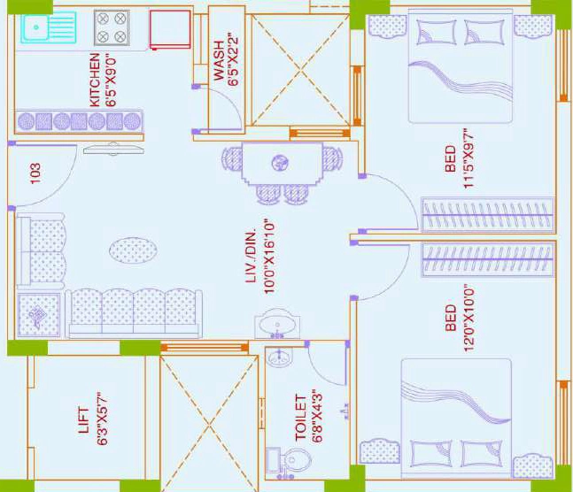 2 BHK Flat in Vrajbhumi Avenue in Mavdi, Rajkot - Image 926928