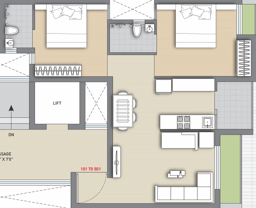 1 BHK Flat in Purvang Vyanktesh Pride A in Mavdi, Rajkot - Image 926930