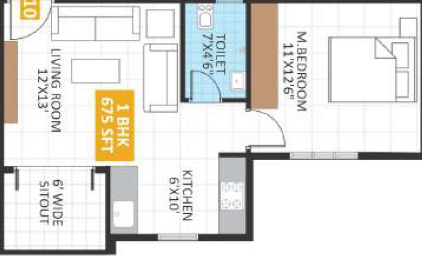 1 BHK Flat in JP Iris in Hoskote, Bangalore - Image 926933