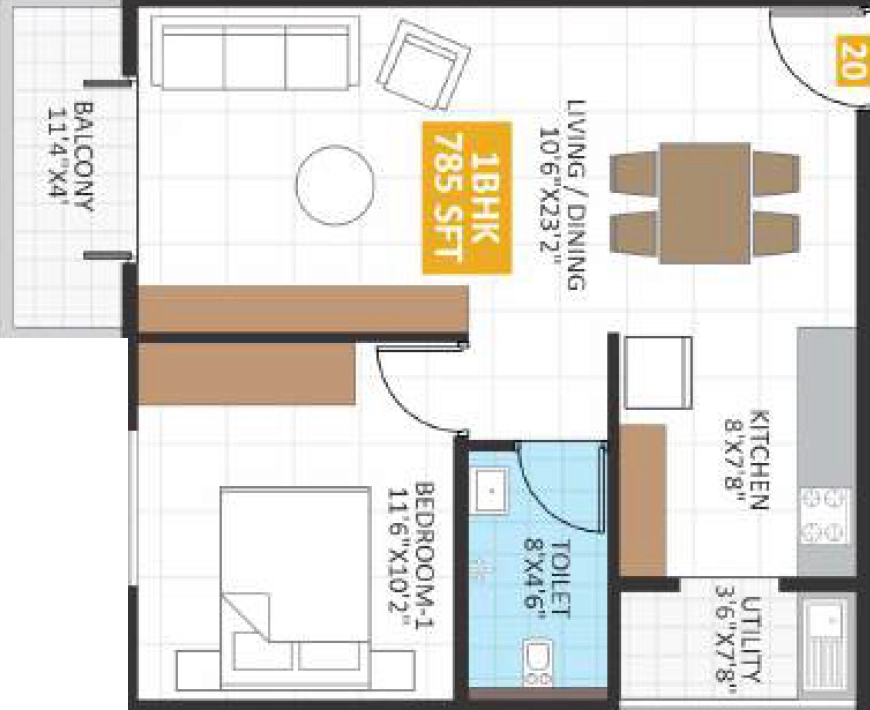 1 BHK Flat in JP Iris in Hoskote, Bangalore - Image 926934