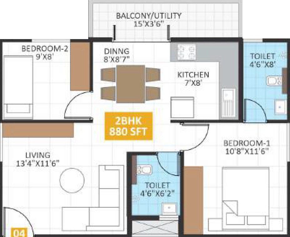 2 BHK Flat in JP Iris in Hoskote, Bangalore - Image 926935