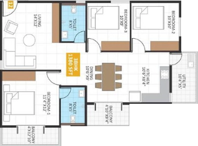 3 BHK Flat in JP Iris in Hoskote, Bangalore - Image 926939