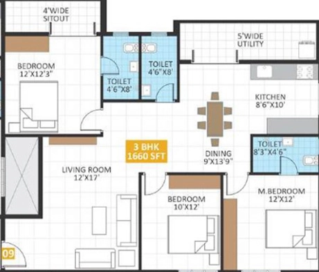 3 BHK Flat in JP Iris in Hoskote, Bangalore - Image 926942