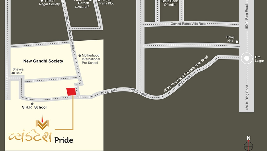 Location of Yash Vyanktesh Pride SKP in Mavdi, Rajkot - Image 424514