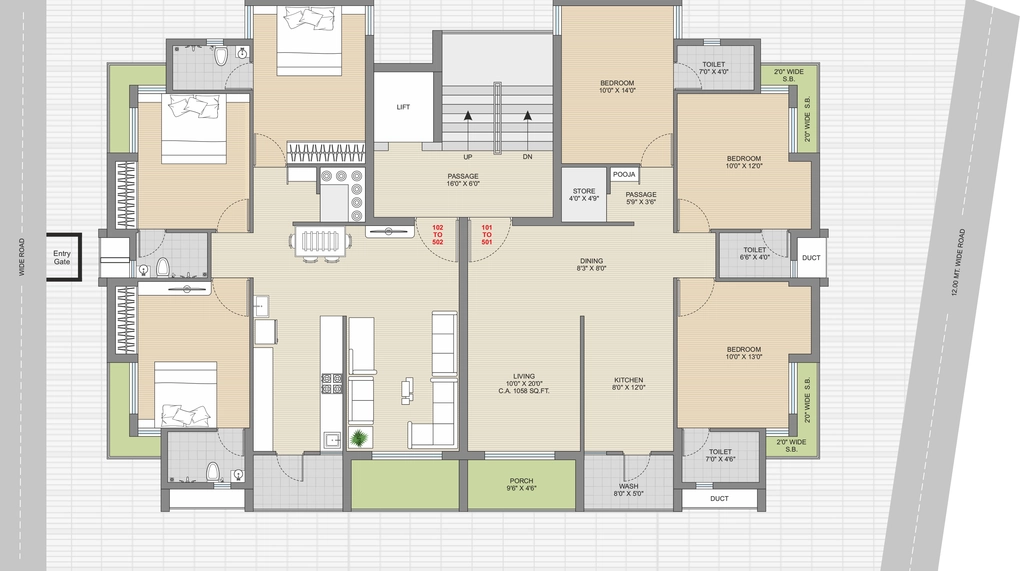 Master Plan of Yash Vyanktesh Pride SKP in Mavdi, Rajkot - Image 424515